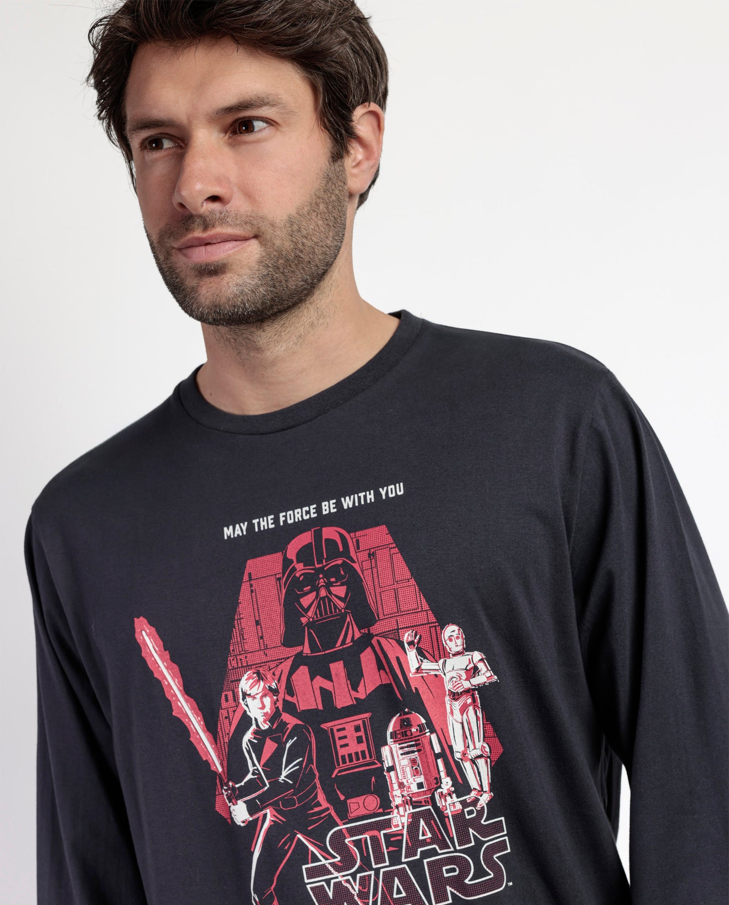 PIJAMA MANGA LARGA HOMBRE MAY THE FORCE WITH YOU