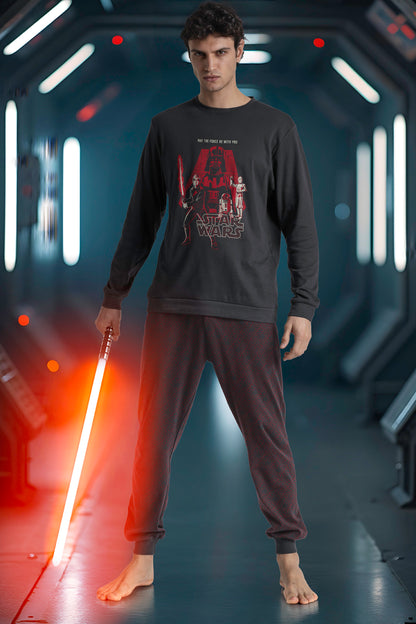 PIJAMA MANGA LARGA HOMBRE MAY THE FORCE WITH YOU