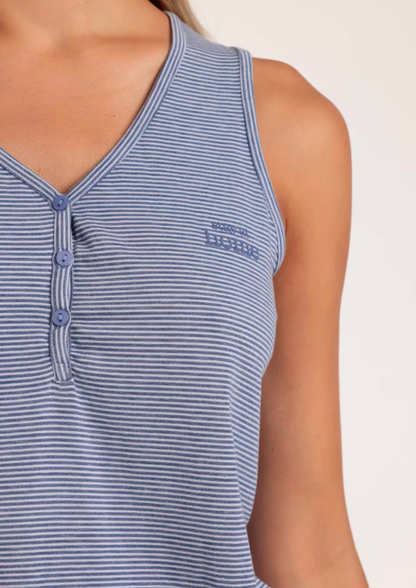 PIJAMA TIRANTES BLUE SOFT STRIPES