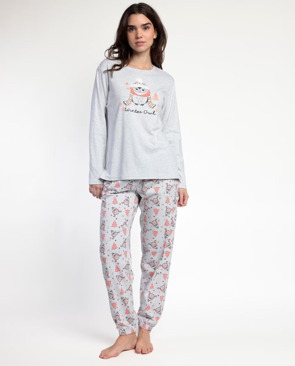 PIJAMA MANGA LARGA MUJER WINTER OWL