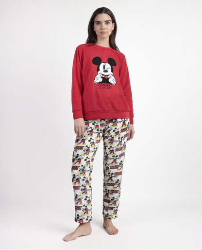 PIJAMA MANGA LARGA MUJER CALENTITO BEST MICKEY