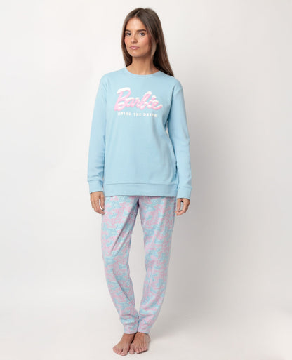 PIJAMA MANGA LARGA MUJER BARBIE APRES SKY