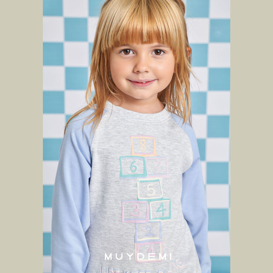 PIJAMA INFANTIL NIÑA JUST KEEP PLAYING