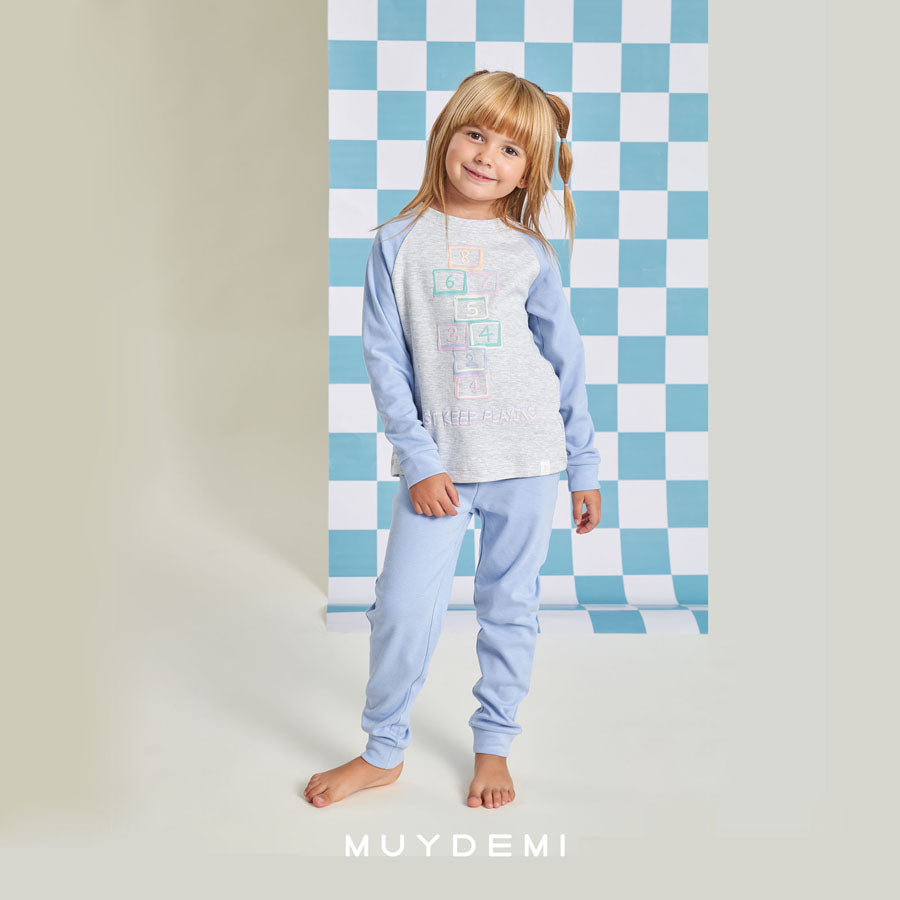 PIJAMA INFANTIL NIÑA JUST KEEP PLAYING