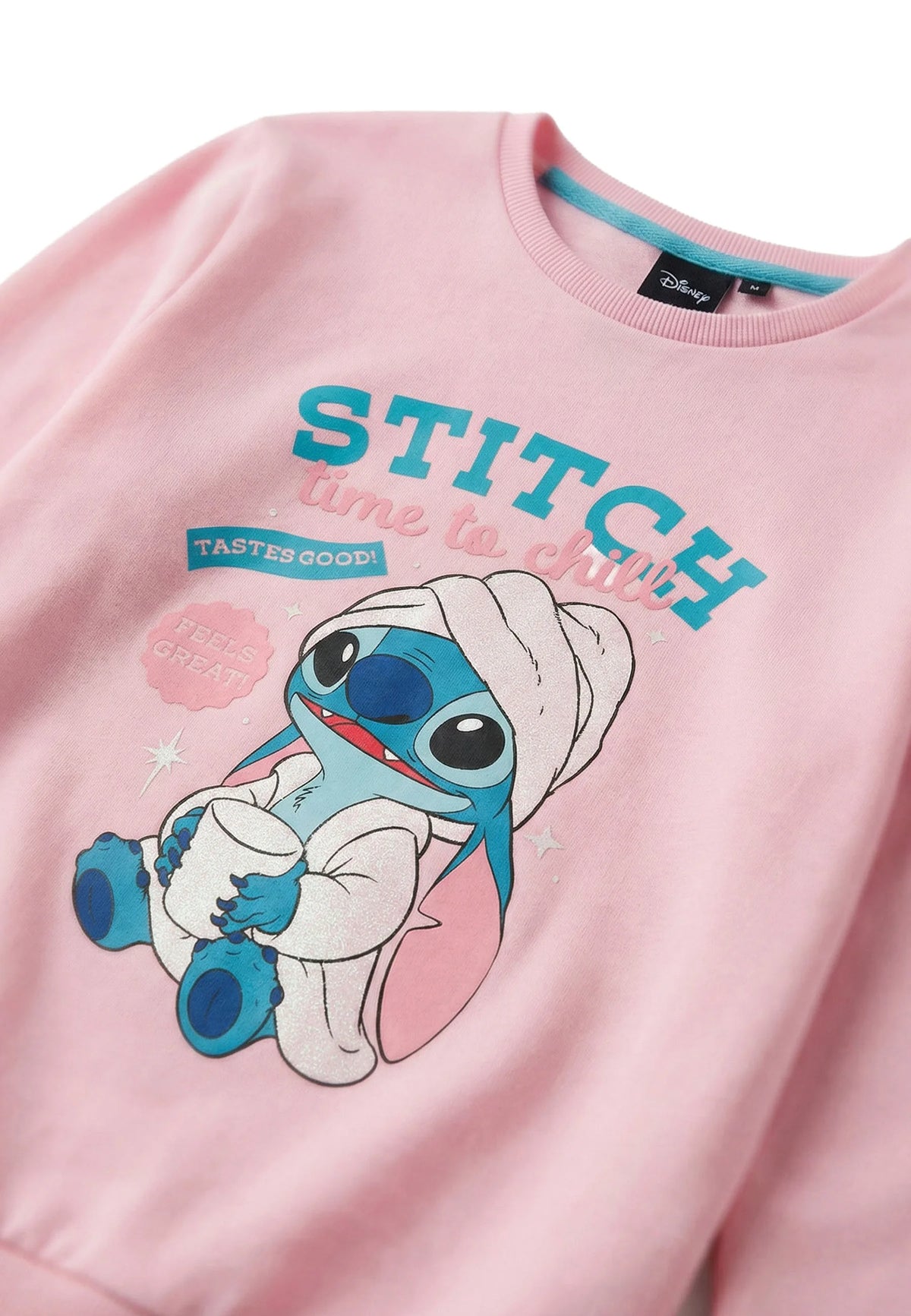 Pijama de niña Stitch time to chill rosa