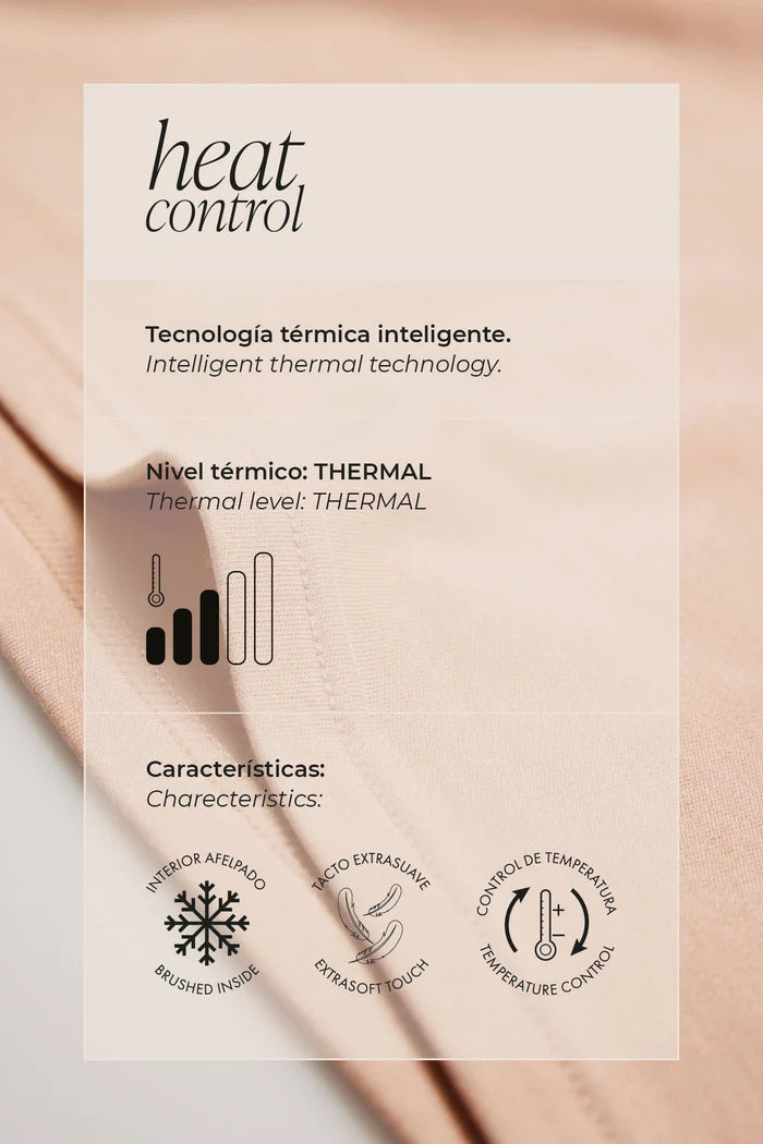 Camiseta control de temperatura detalle encaje manga larga
