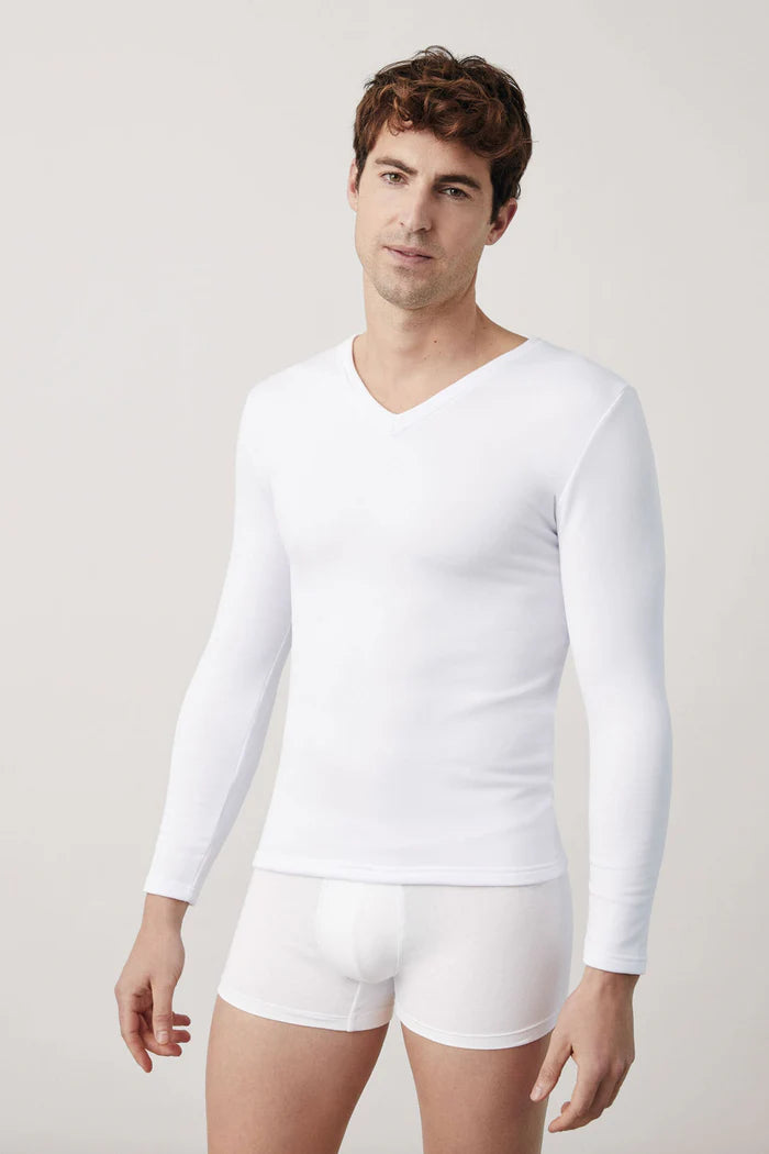 CAMISETA TERMICA CUELLO PICO MANGA LARGA HOMBRE