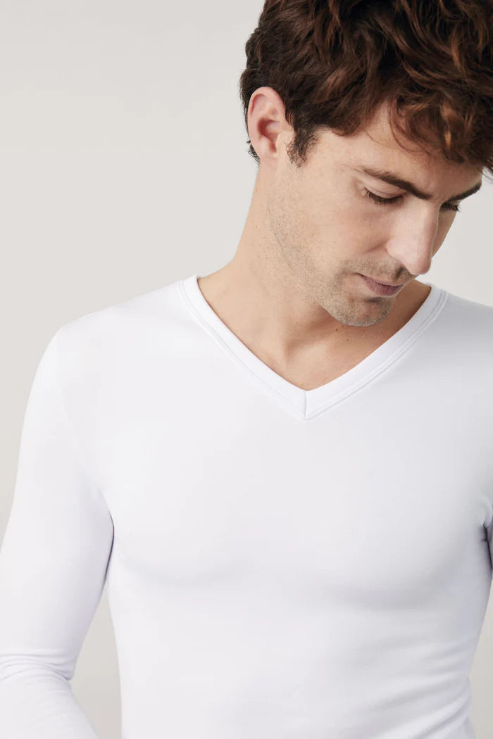 CAMISETA TERMICA CUELLO PICO MANGA LARGA HOMBRE