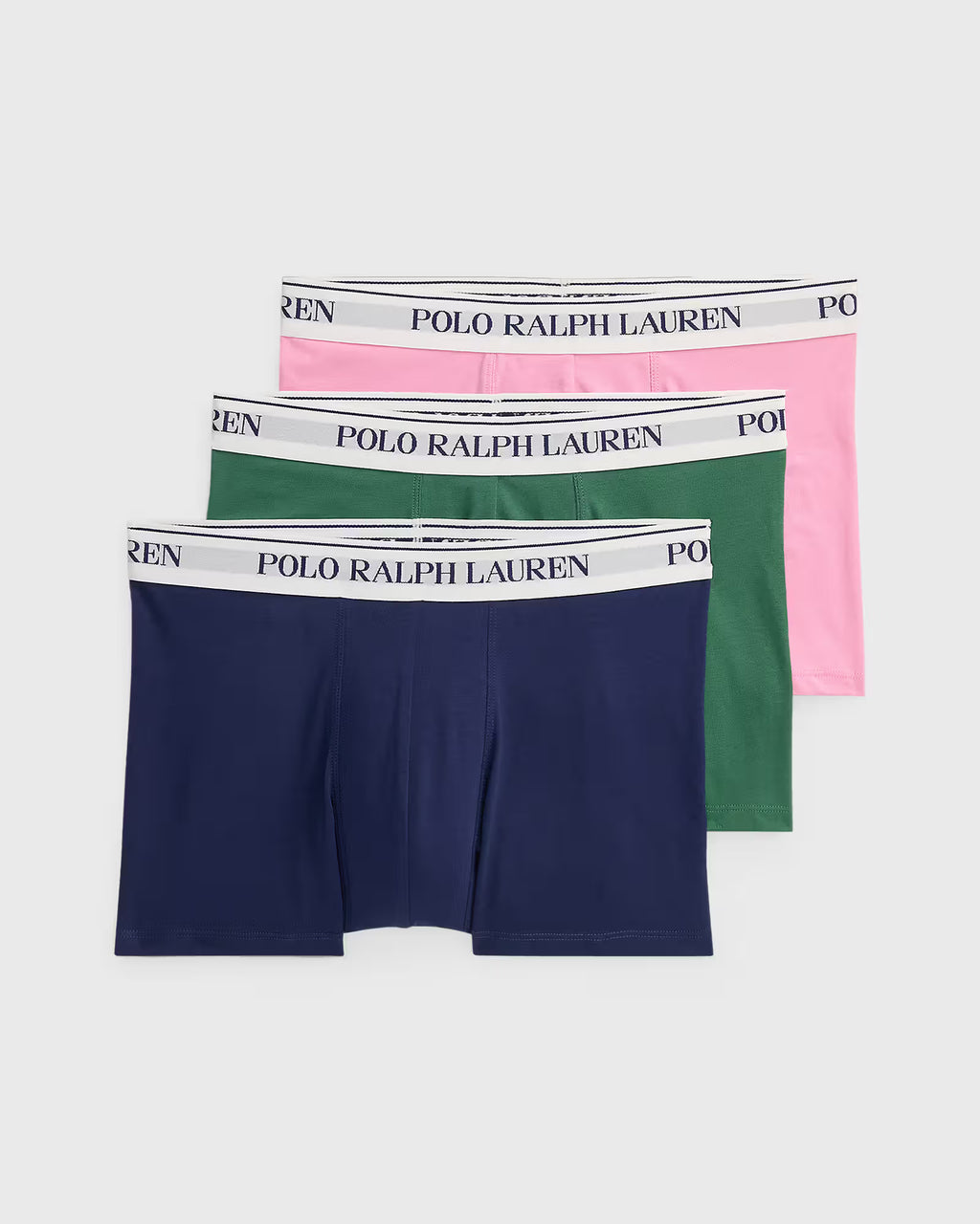 Pack 3 bóxers Polo Ralph Lauren midi marino, verde y rosa