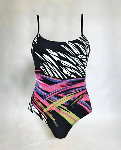 BAÑADOR REDUCTOR ESTAMPADO PLUMAS