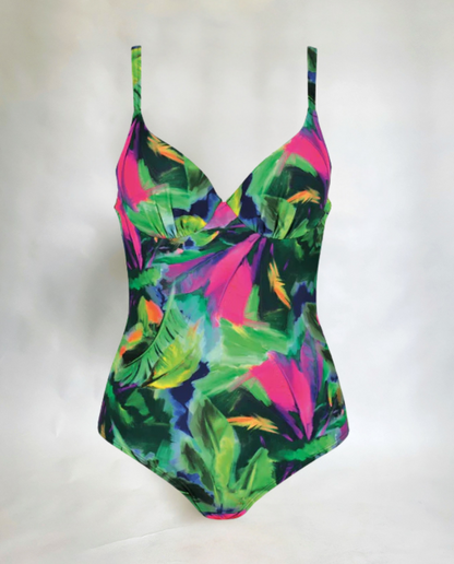BAÑADOR CON ARO LIENZO TROPICAL