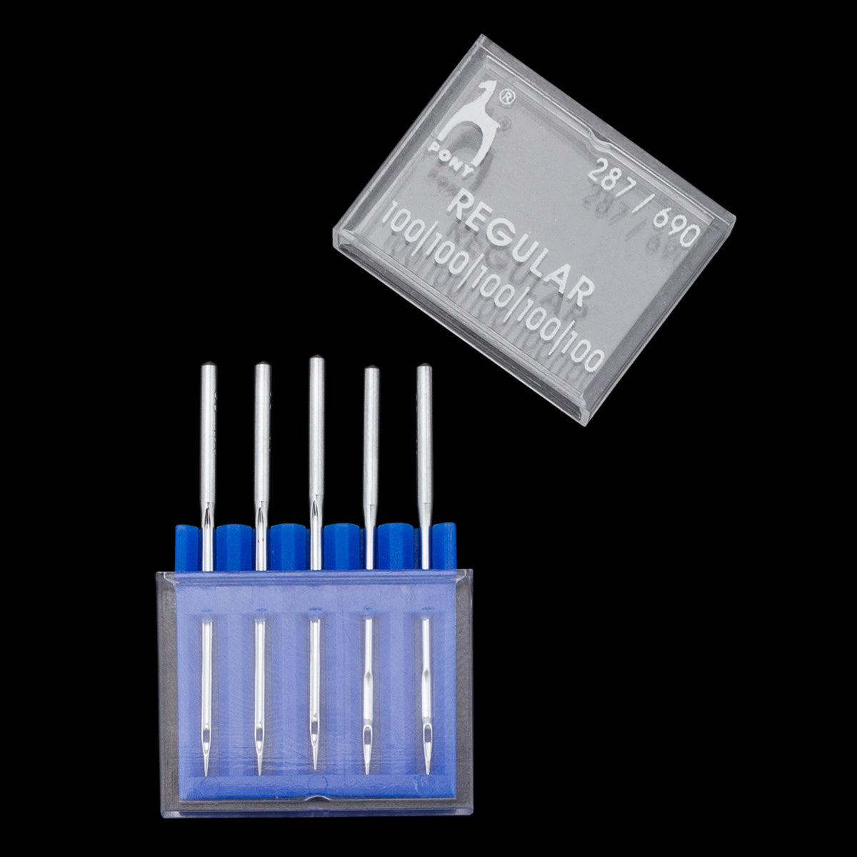 PONY Pack 5 Agujas para Máquina de Coser Nº 100 – Talón Redondo 287/690 Standard