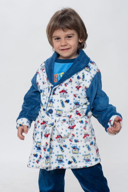 BATA INFANTIL WINTER BEARS CON CIERRE DE BOTONES