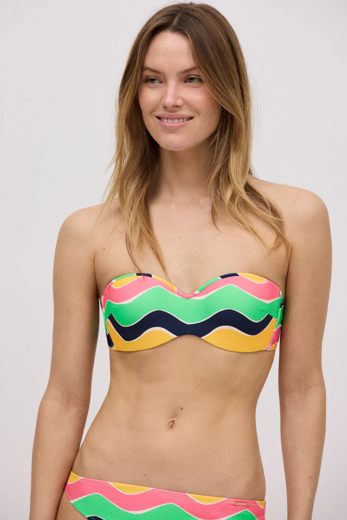 BIKINI BANDEAU REVERSIBLE BRAGA MINI RAINBOW VIBES
