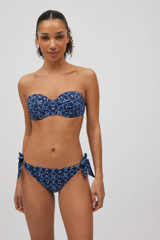 BIKINI BANDEAU BRAGUITA MINI ANUDADA EN LATERALES