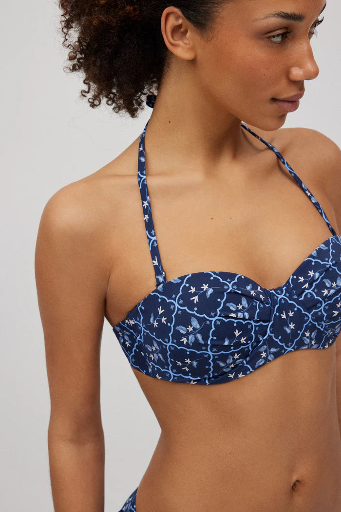 BIKINI BANDEAU BRAGUITA MINI ANUDADA EN LATERALES