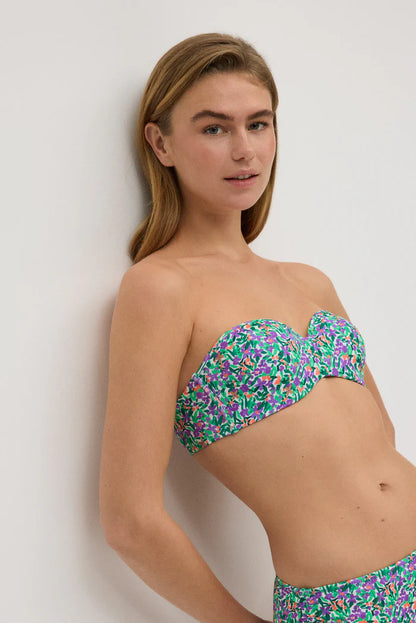 BIKINI BANDEAU BRAGUITA REDUCTORA FLORES
