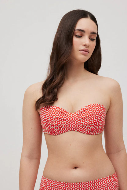 BIKINI BANDEAU REDUCTOR TEJIDO MICROPIQUE