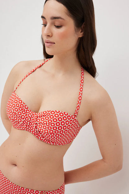 BIKINI BANDEAU REDUCTOR TEJIDO MICROPIQUE