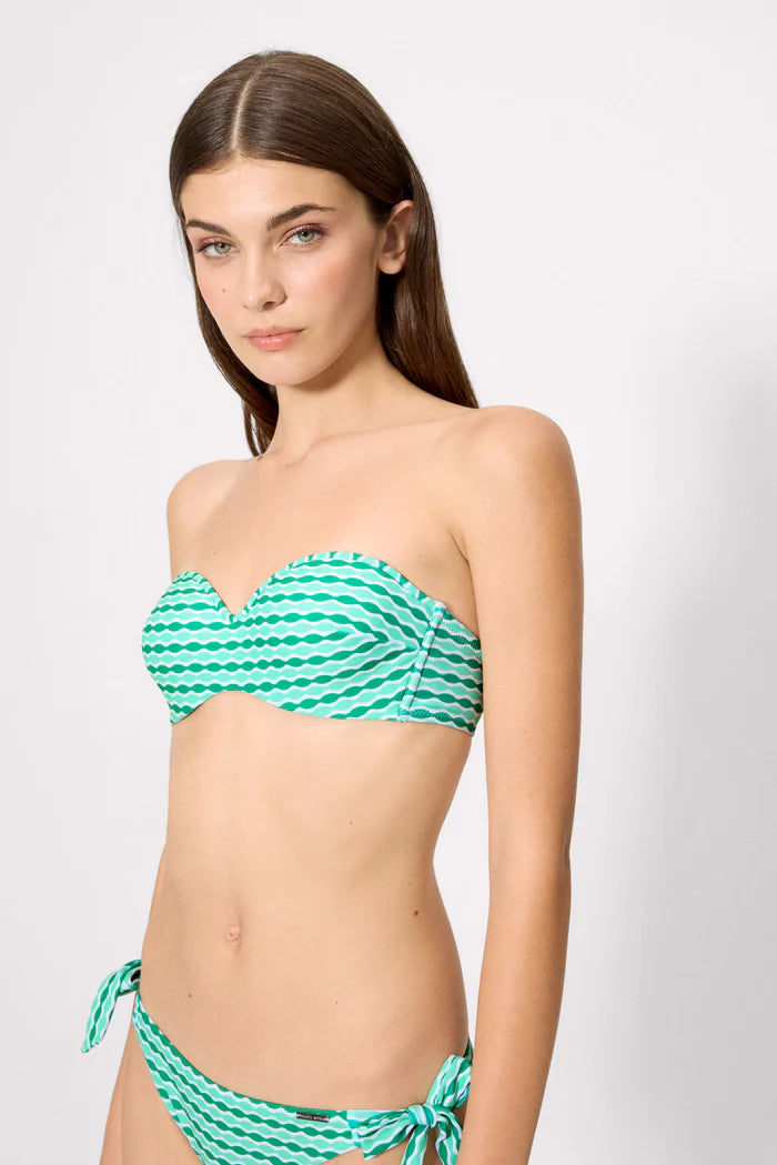 BIKINI MUJER BANDEAU BRAGA ANUDADA