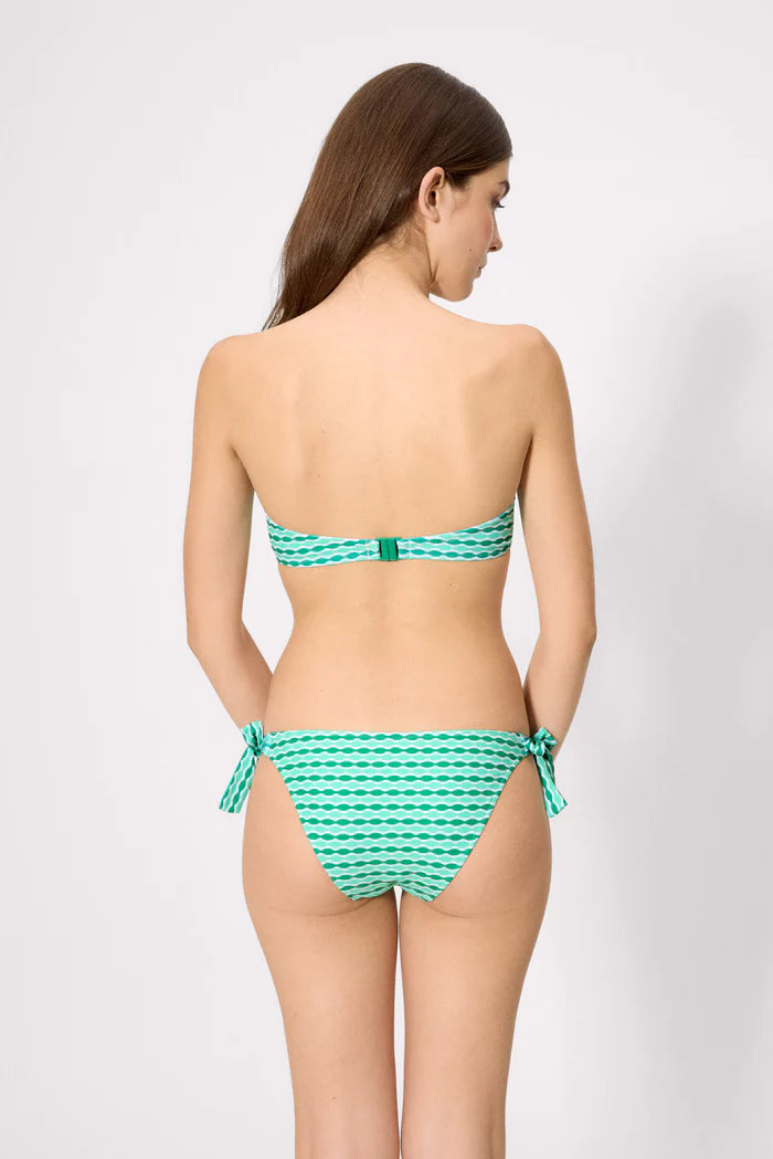 BIKINI MUJER BANDEAU BRAGA ANUDADA