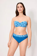 BIKINI MUJER BANDEAU BLUE FLOWERS