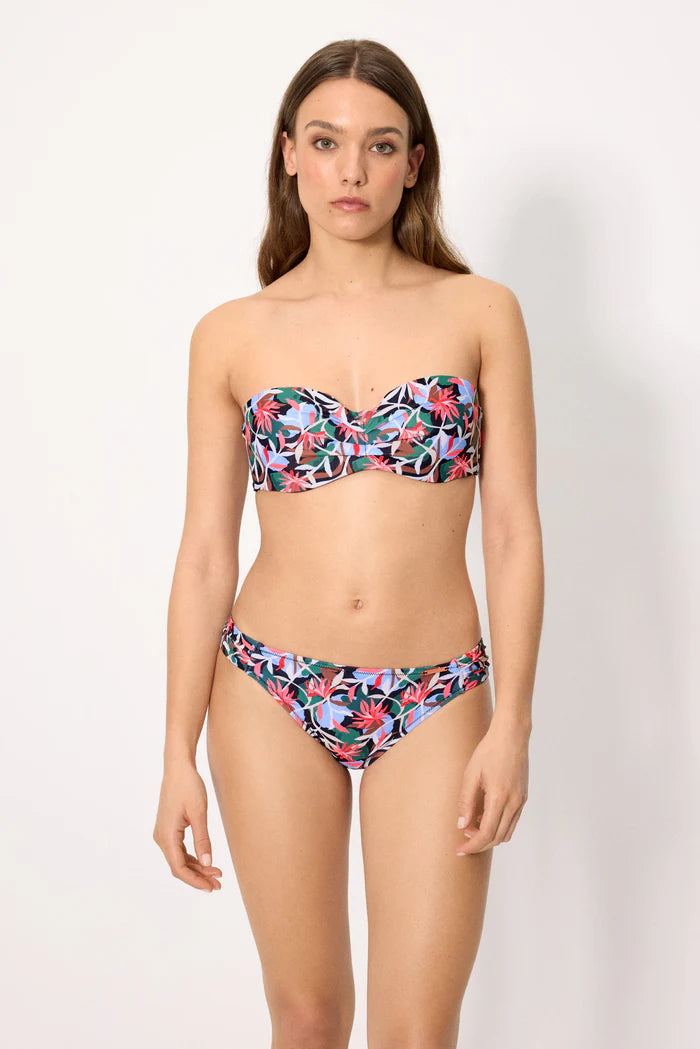BIKINI BANDEAU TROPICAL PRINT