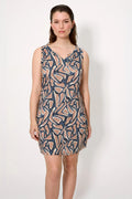 VESTIDO RECTO DE TIRANTES ESTAMPADO