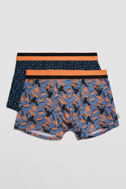 PACK-2 BOXERS INFANTIL NIÑO SKATE BOARDING
