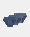 PACK-3 SLIPS SEMICORTOS ALGODON 080 MIX PALMA PUNTO