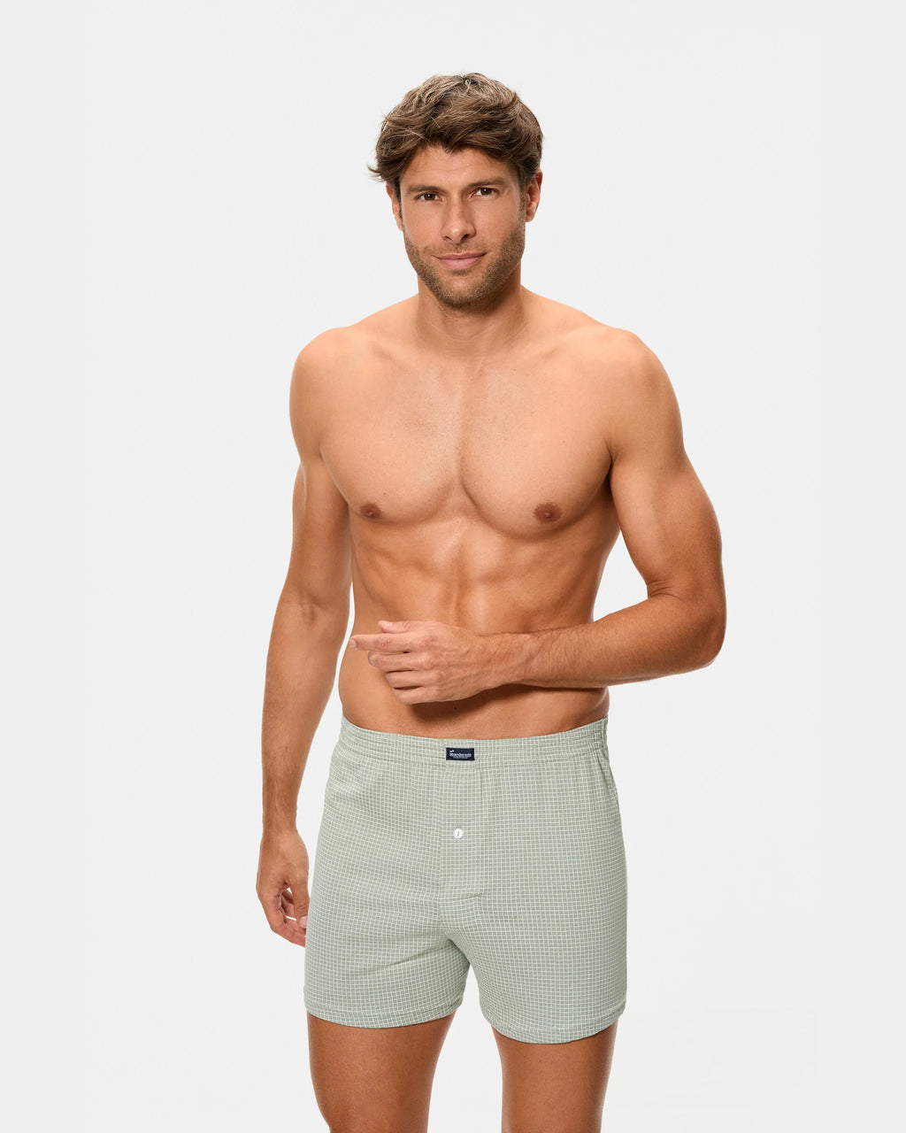 PACK-2 BOXERS ANCHOS MIX VERDE A0100