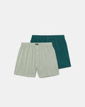 PACK-2 BOXERS ANCHOS MIX VERDE A0100
