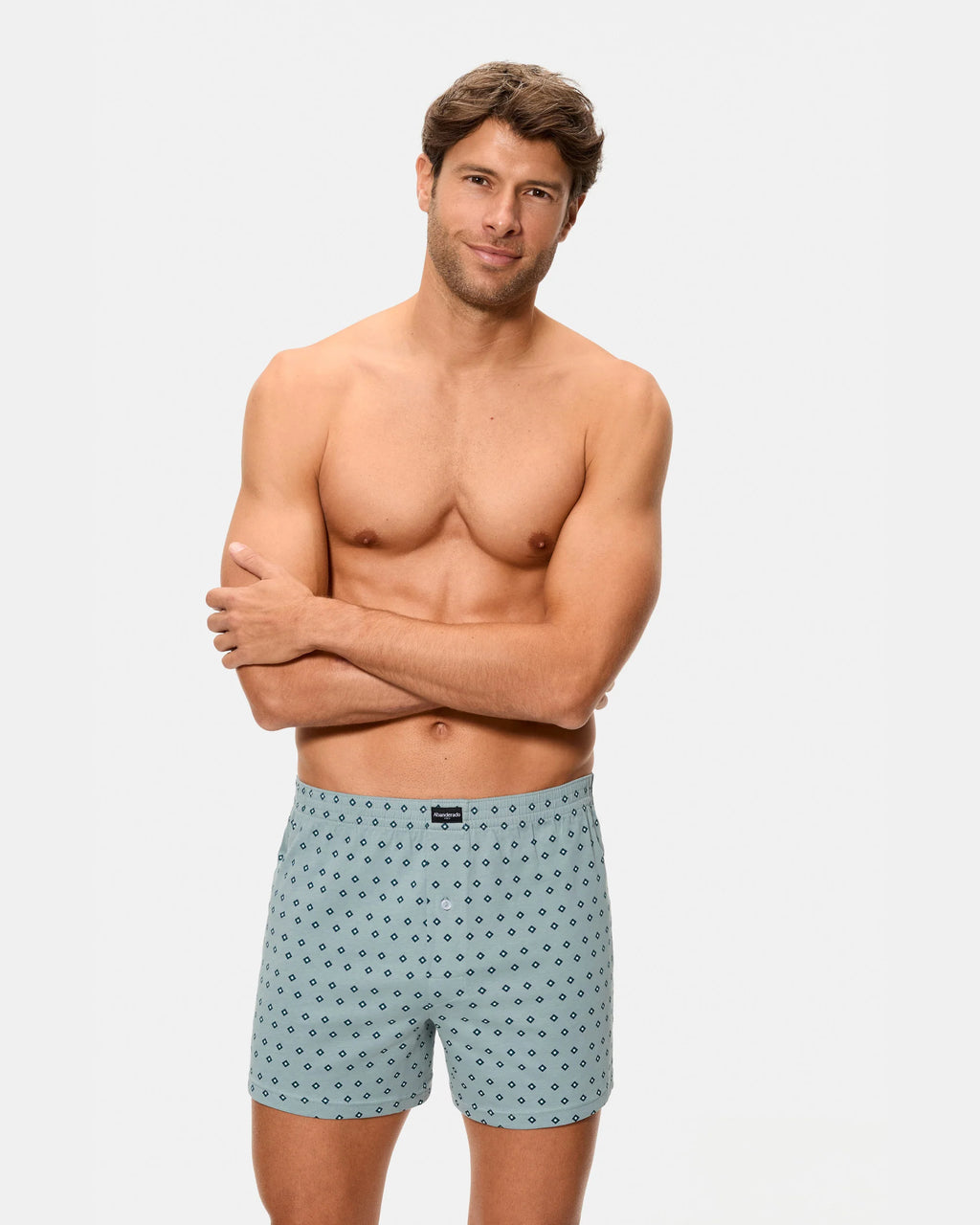 Pack de 2 bóxers abiertos Abanderado 100% algodón estampado corbata