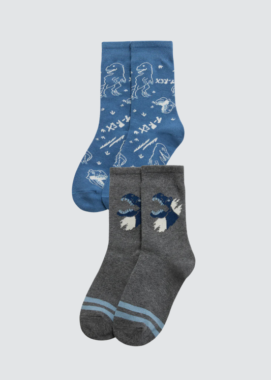 PACK-2 CALCETINES ESTAMPADOS BLUE ROAR