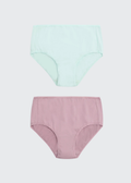 PACK-2 BRAGAS BASICAS DE ALGODON VERDE AURORA