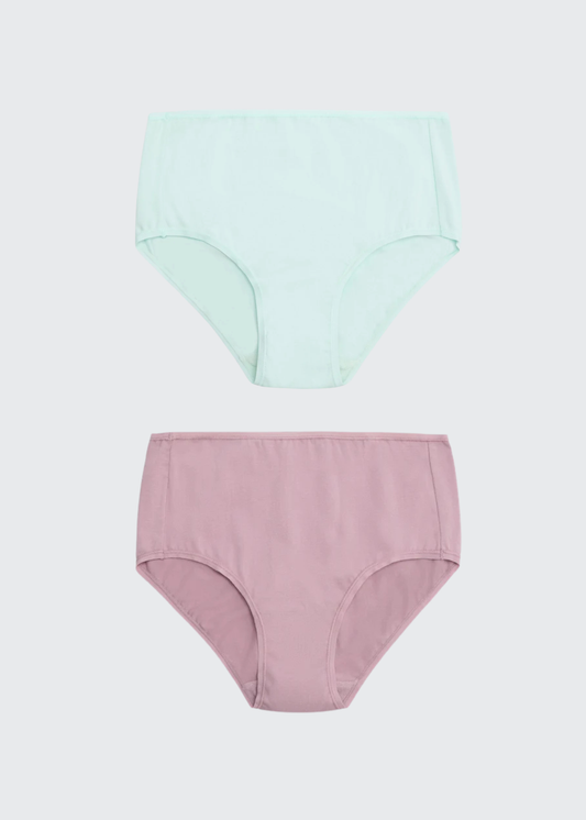 PACK-2 BRAGAS BASICAS DE ALGODON VERDE AURORA