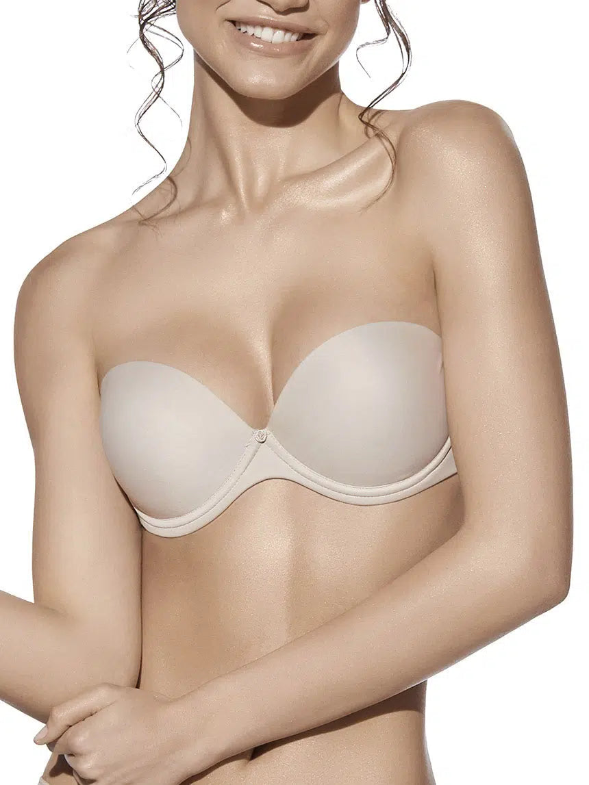 SUJETADOR CON AROS Y DOBLE PUSH-UP TIRANTES DESMONTABLES CARLOTA