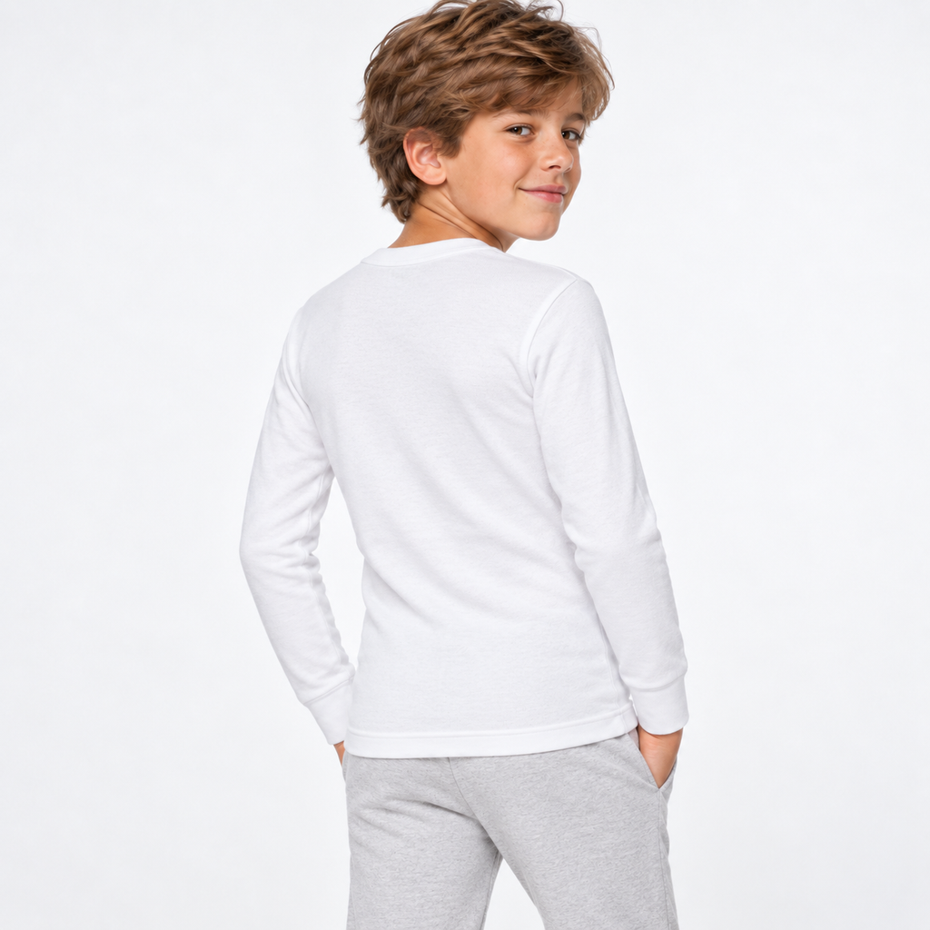 Camiseta interior térmica niño Abanderado manga larga blanca