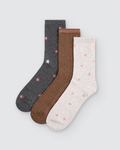 Pack 3 calcetines mujer sin puño multicolor Ysabel Mora