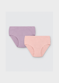 Pack 2 bragas altas de algodón mujer Ysabel Mora Aurora y Pale Peach