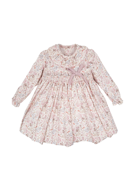 VESTIDO INFANTIL BEBÉ NIÑA MANGA LARGA FLORES