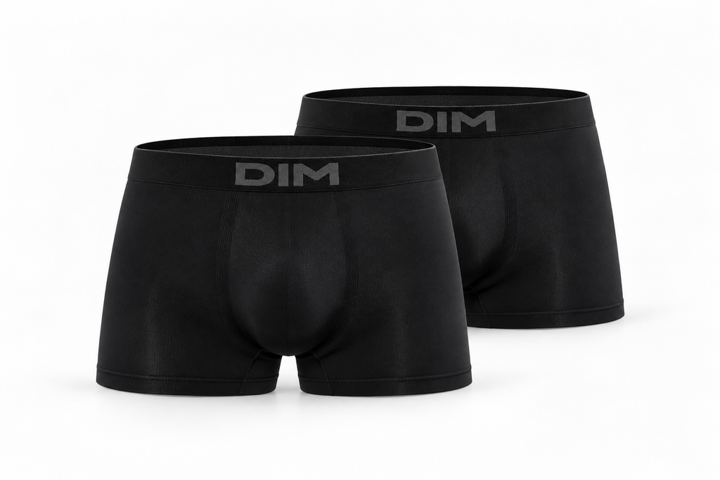 Pack 2 bóxers Unno DIM de hombre en poliamida elástica negra