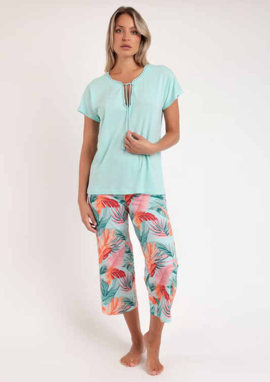 PIJAMA MANGA CORTA PANTALÓN PESQUERO
