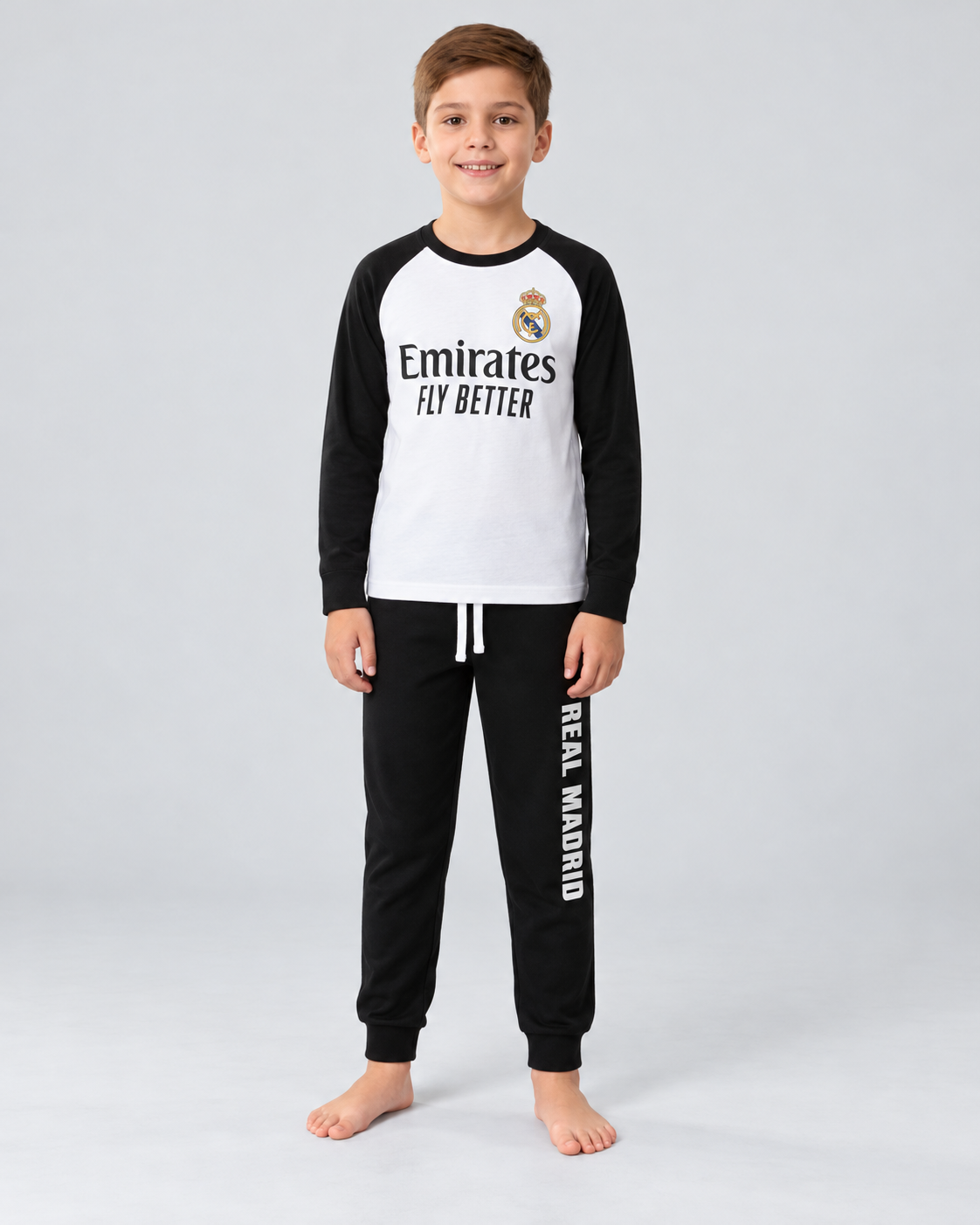 Pijama manga larga niño algodon fly better real madrid