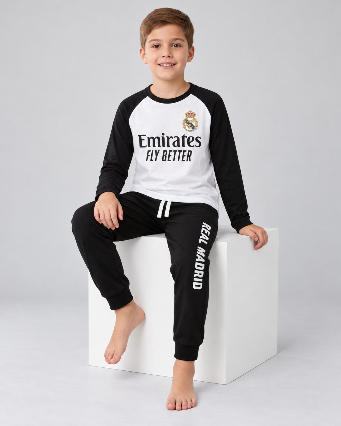 Pijama manga larga niño algodon fly better real madrid