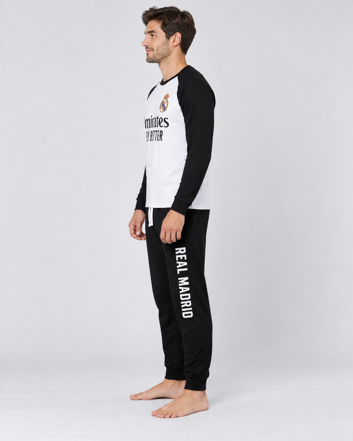 Pijama manga larga hombre algodon real madrid fly better
