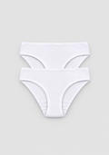 Pack 2 bragas mini básicas de algodón para mujer