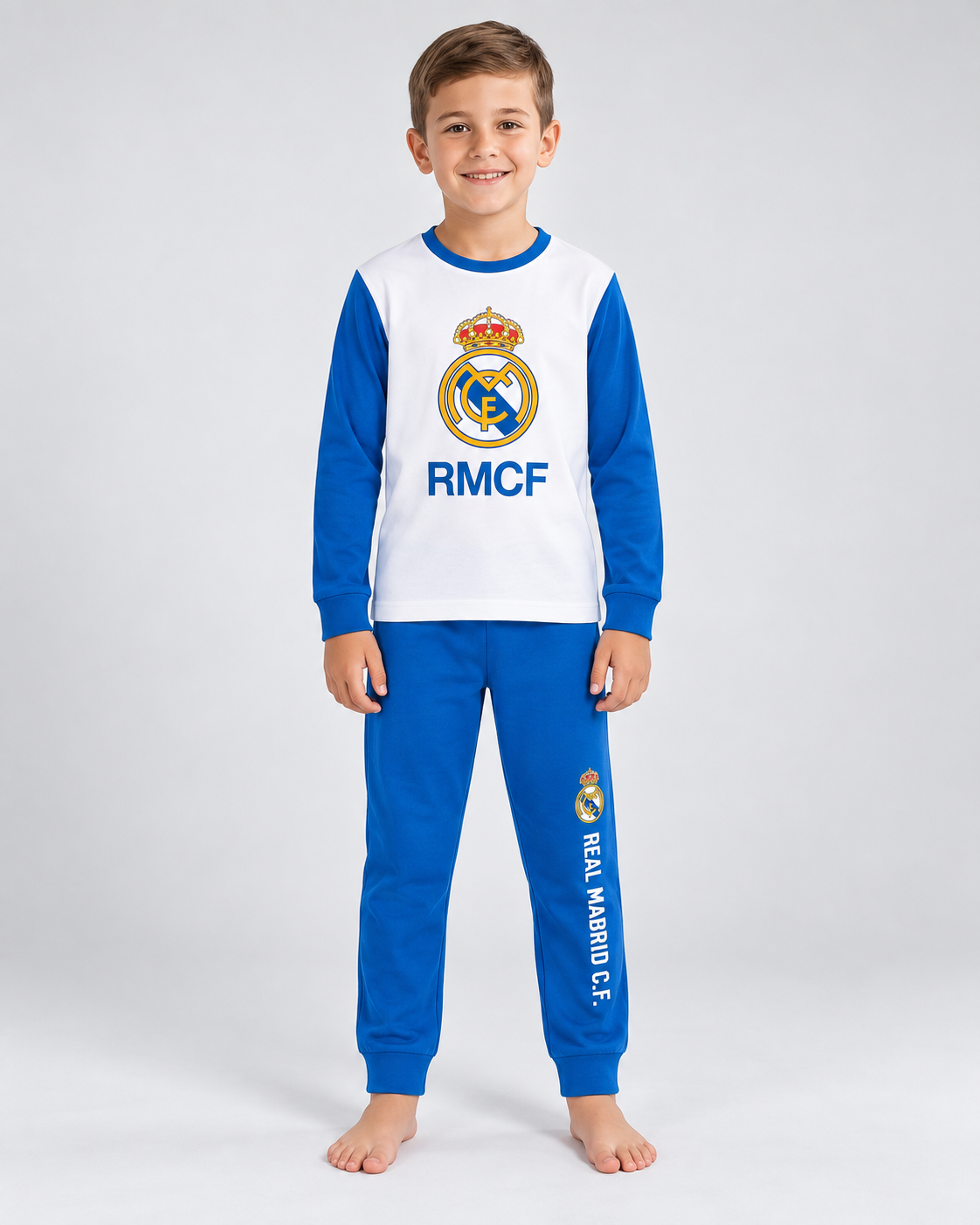 Pijama manga larga niño algodon RMCF real madrid