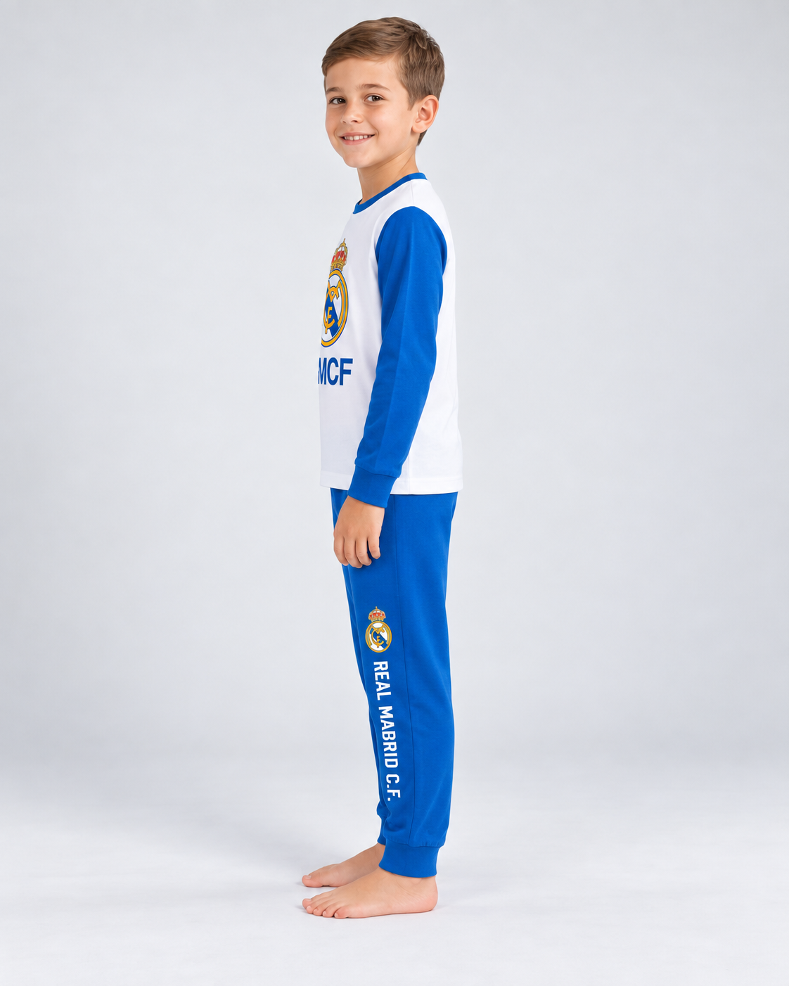 Pijama manga larga niño algodon RMCF real madrid