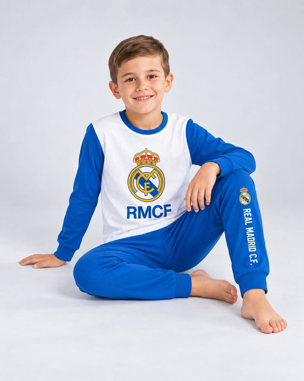 Pijama manga larga niño algodon RMCF real madrid